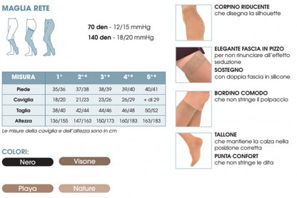 Modasana Collant 140 den maglia rete